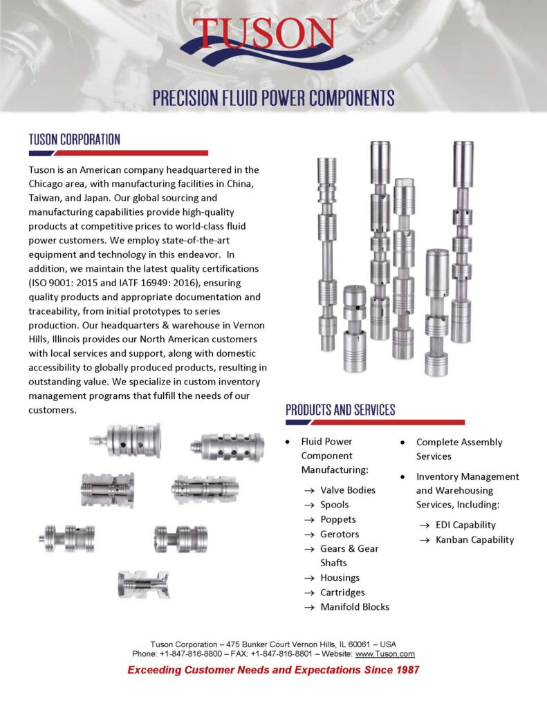 New Precision-Machined Fluid Power Components Flyer